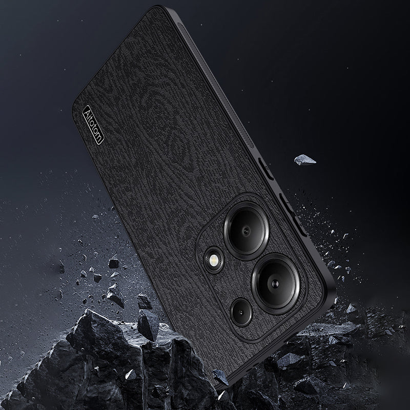 For Xiaomi Redmi Note 13 Pro 4G / Poco M6 Pro 4G Case Wood Texture Shockproof Phone Guard Cover