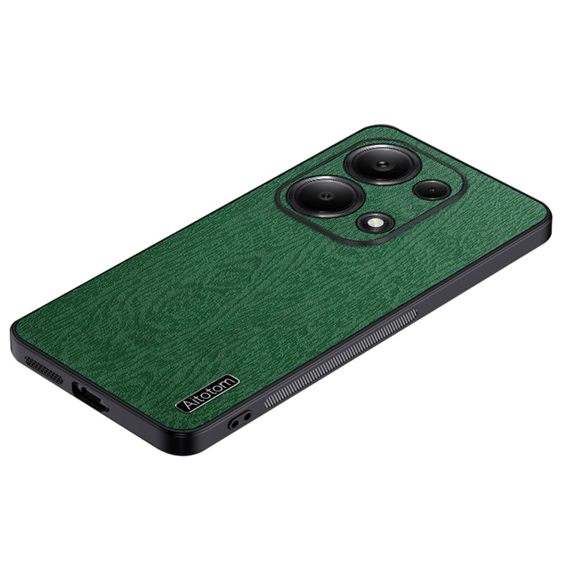 For Xiaomi Redmi Note 13 Pro 4G / Poco M6 Pro 4G Case Wood Texture Shockproof Phone Guard Cover