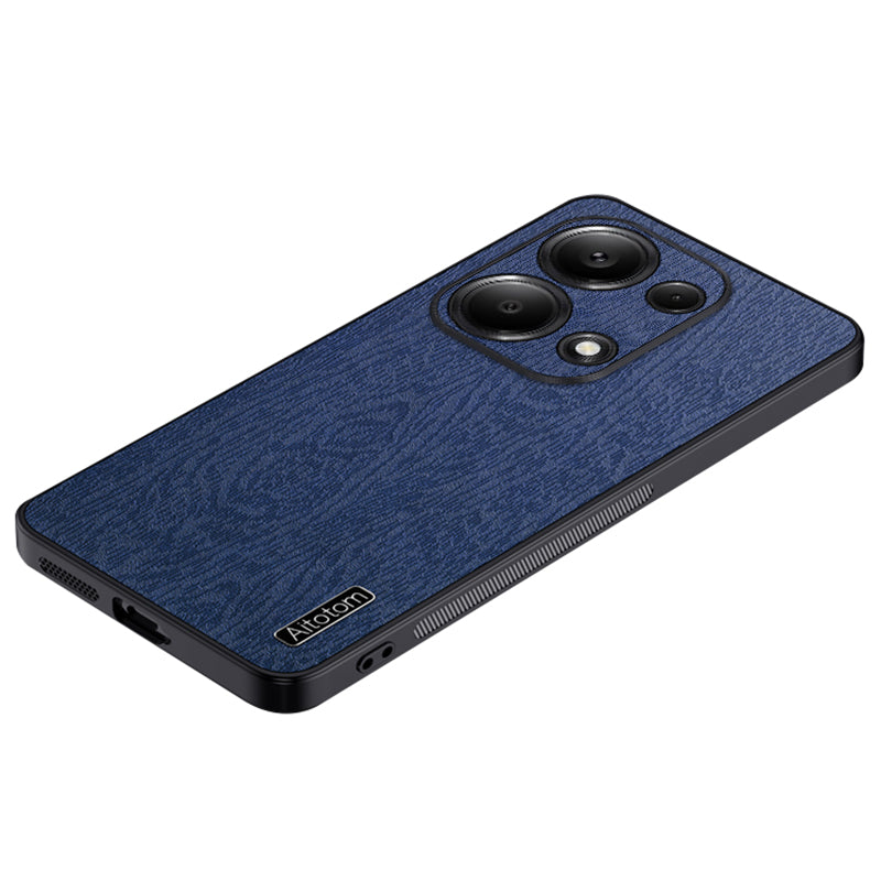 For Xiaomi Redmi Note 13 Pro 4G / Poco M6 Pro 4G Case Wood Texture Shockproof Phone Guard Cover