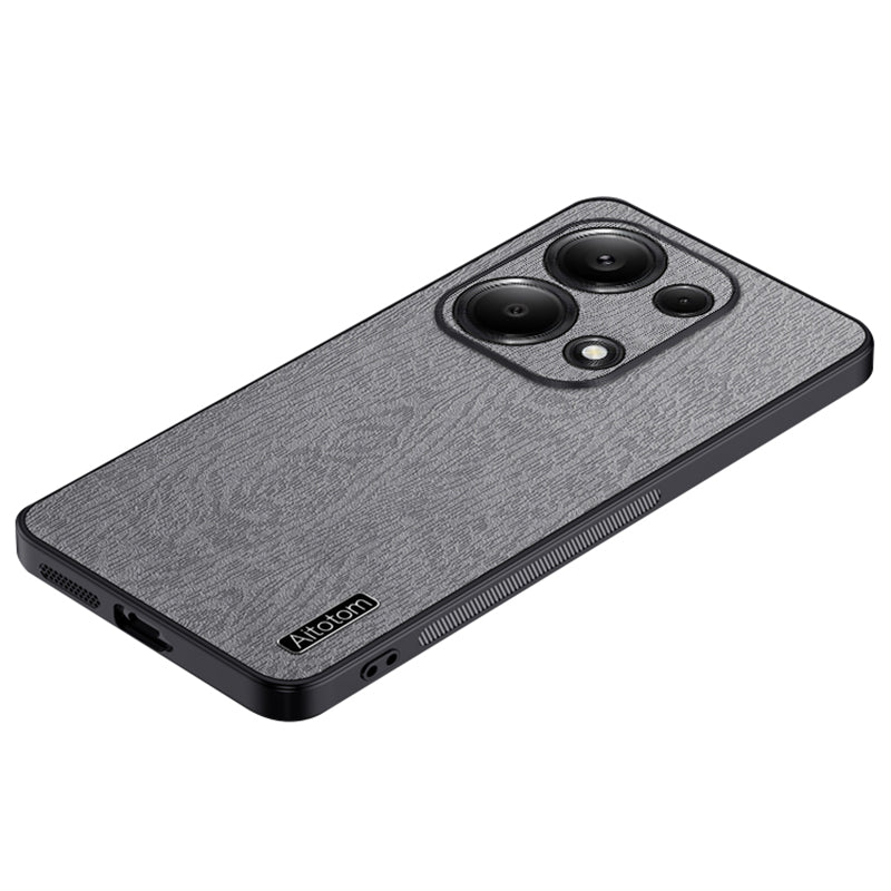 For Xiaomi Redmi Note 13 Pro 4G / Poco M6 Pro 4G Case Wood Texture Shockproof Phone Guard Cover