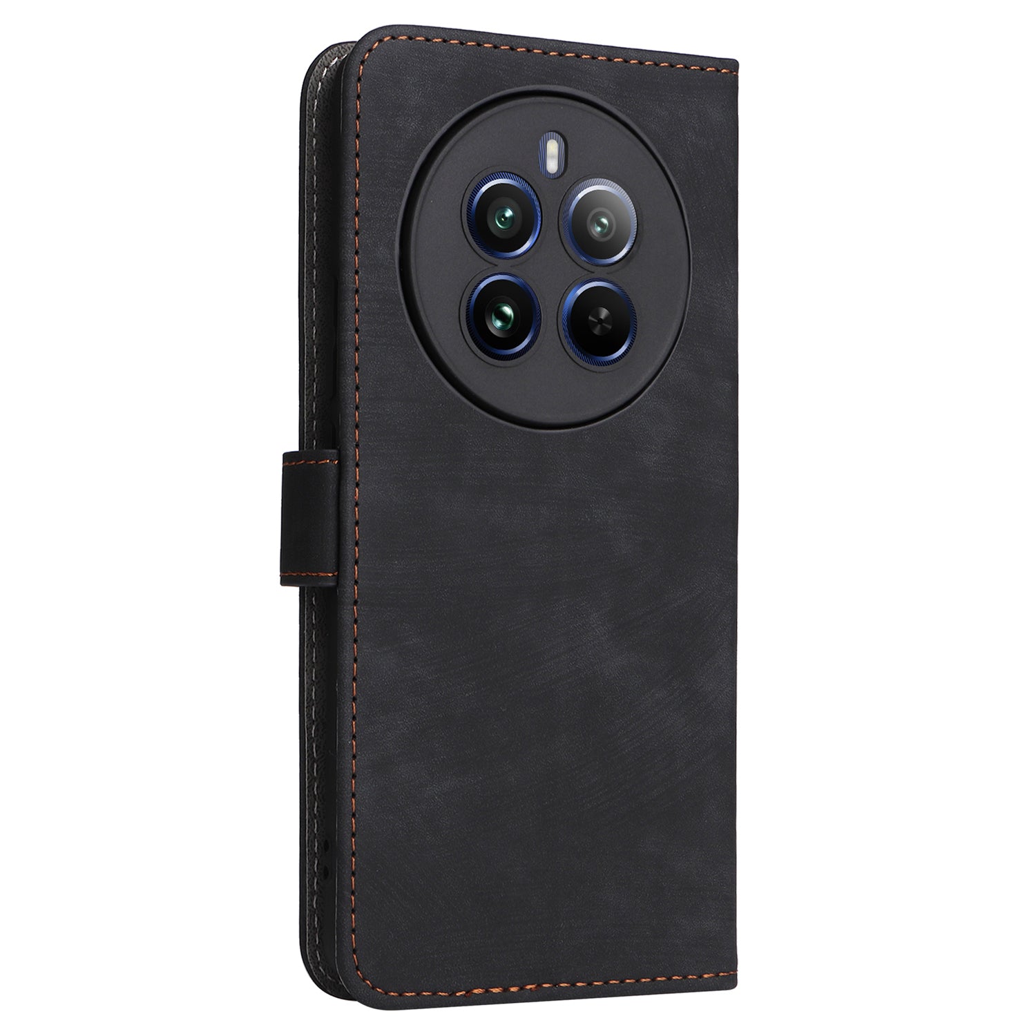 For Realme 12 Pro 5G / 12 Pro+ 5G Case RFID Blocking Leather Flip Phone Cover with Strap