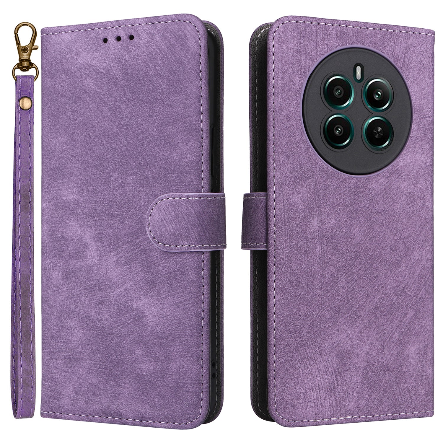 For Realme 12+ 5G / Narzo 70 Pro 5G Wallet Case RFID Blocking TPU Inner Shell Leather Phone Cover