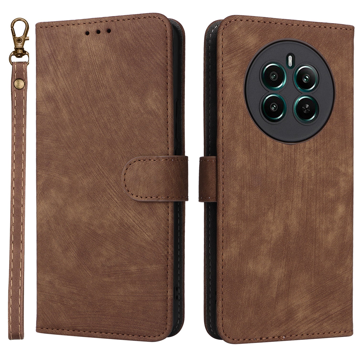 For Realme 12+ 5G / Narzo 70 Pro 5G Wallet Case RFID Blocking TPU Inner Shell Leather Phone Cover