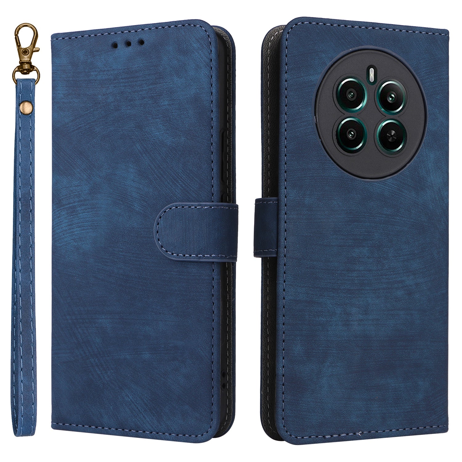 For Realme 12+ 5G / Narzo 70 Pro 5G Wallet Case RFID Blocking TPU Inner Shell Leather Phone Cover