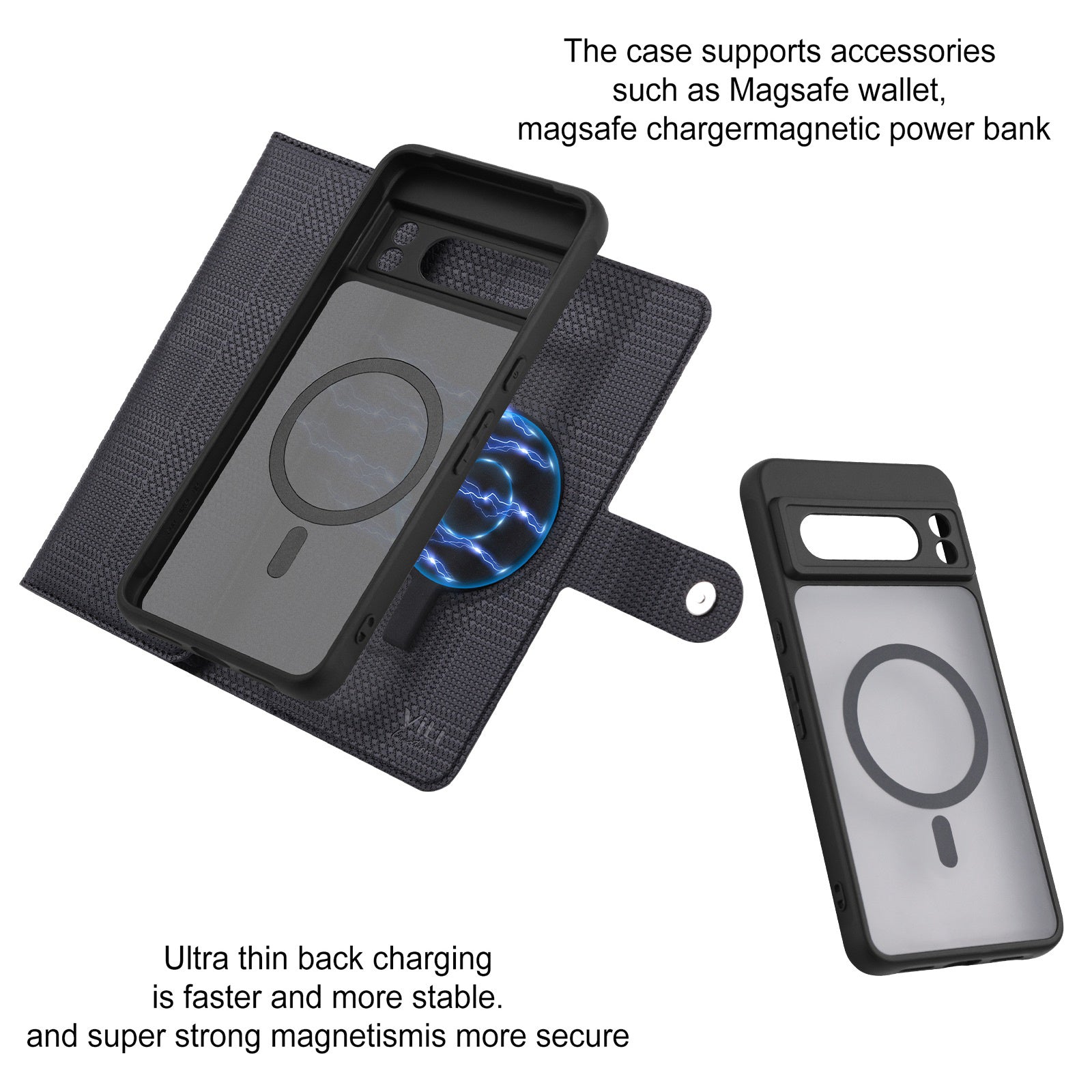 VILI GHB Series for Google Pixel 8 Pro Magnetic Case Detachable Wallet Leather Phone Cover