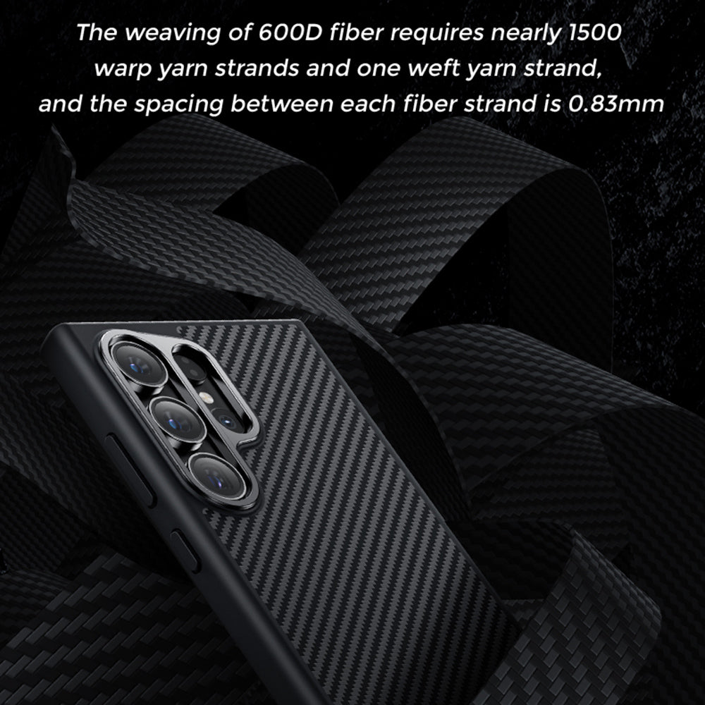 BENKS For Samsung Galaxy S24 Ultra Magnetic Case 600D Kevlar Aramid Fiber+TPU Anti-drop Cover