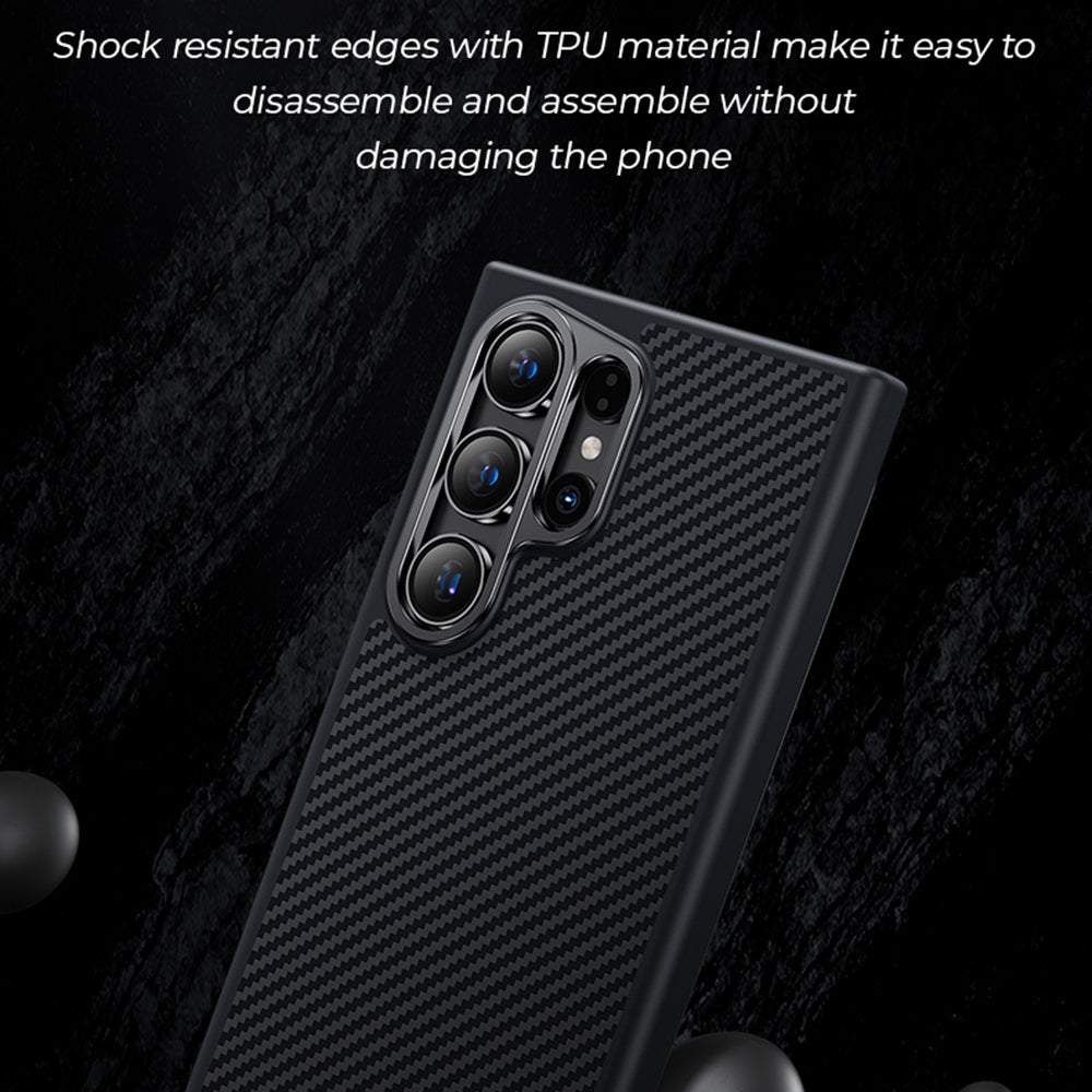 BENKS For Samsung Galaxy S24 Ultra Magnetic Case 600D Kevlar Aramid Fiber+TPU Anti-drop Cover