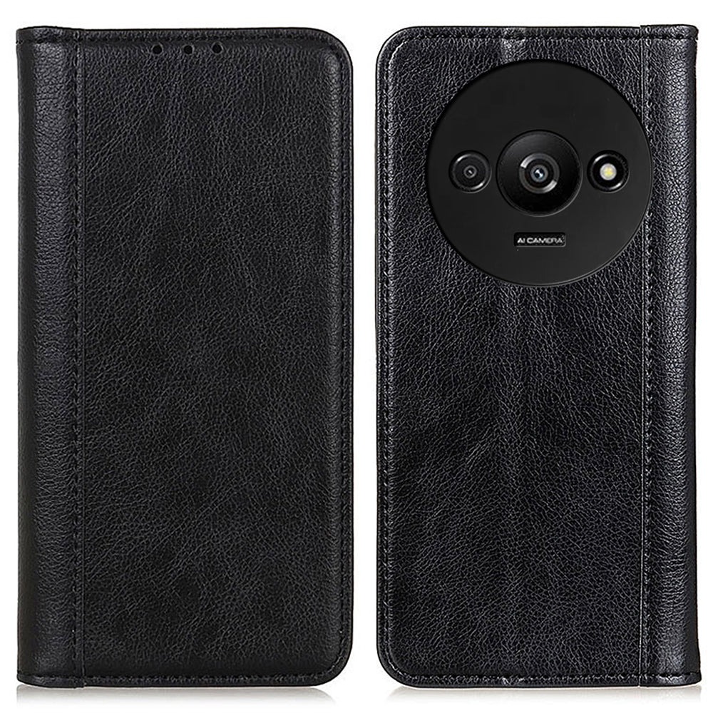 For Xiaomi Redmi A3 / Poco C61 4G Case Split Leather Magnetic Auto Closing Wallet Phone Cover