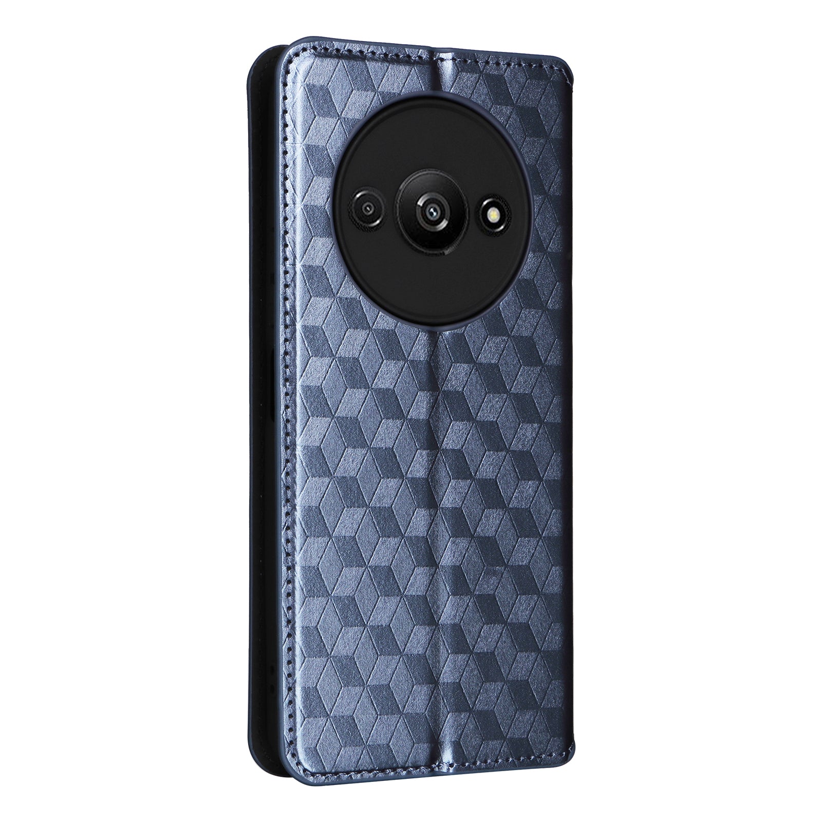 For Xiaomi Redmi A3 / Poco C61 4G Case Wallet PU Leather Phone Cover Rhombus Imprinted