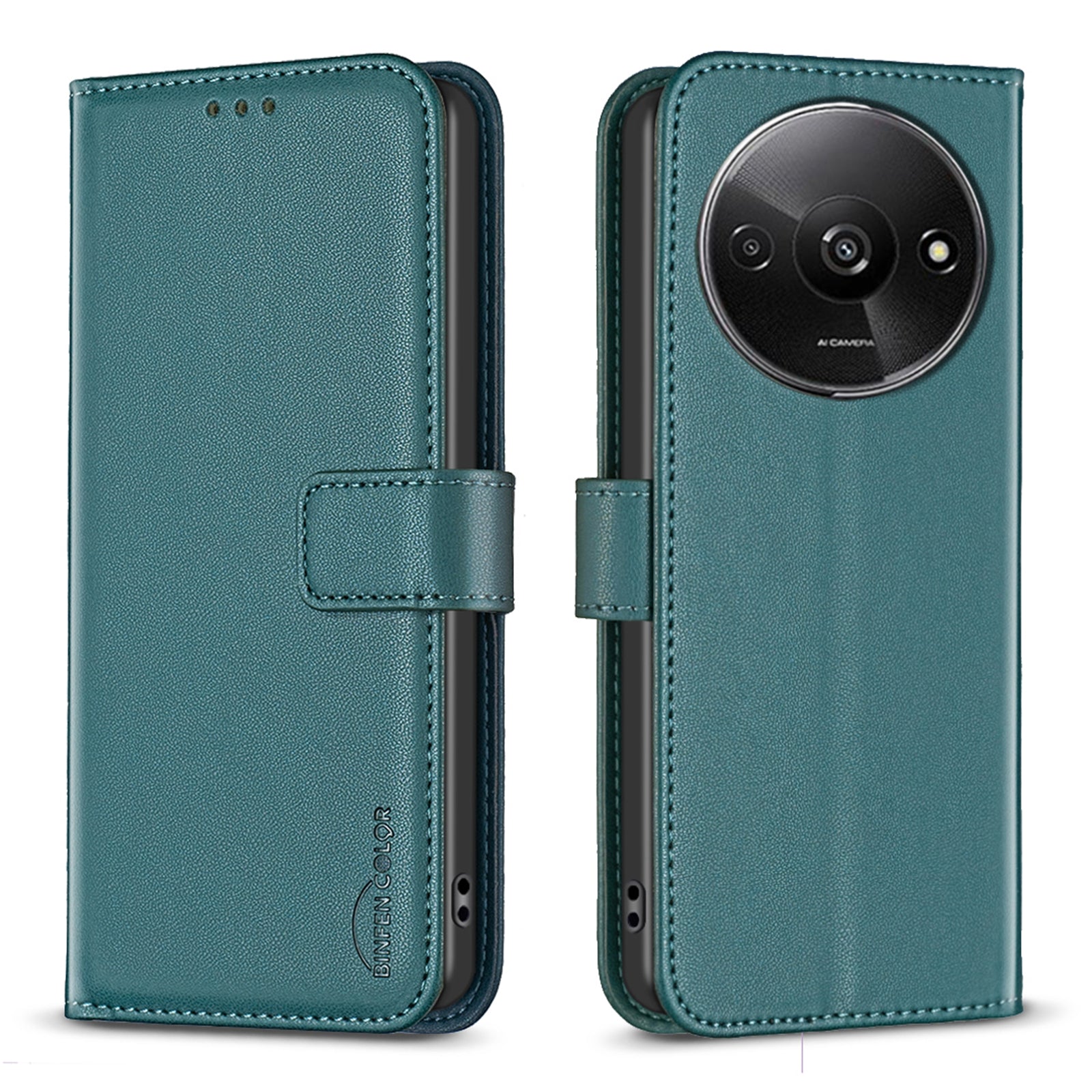 BINFEN COLOR BF17 For Xiaomi Redmi A3 / Poco C61 4G Case Leather Folio Wallet Phone Cover