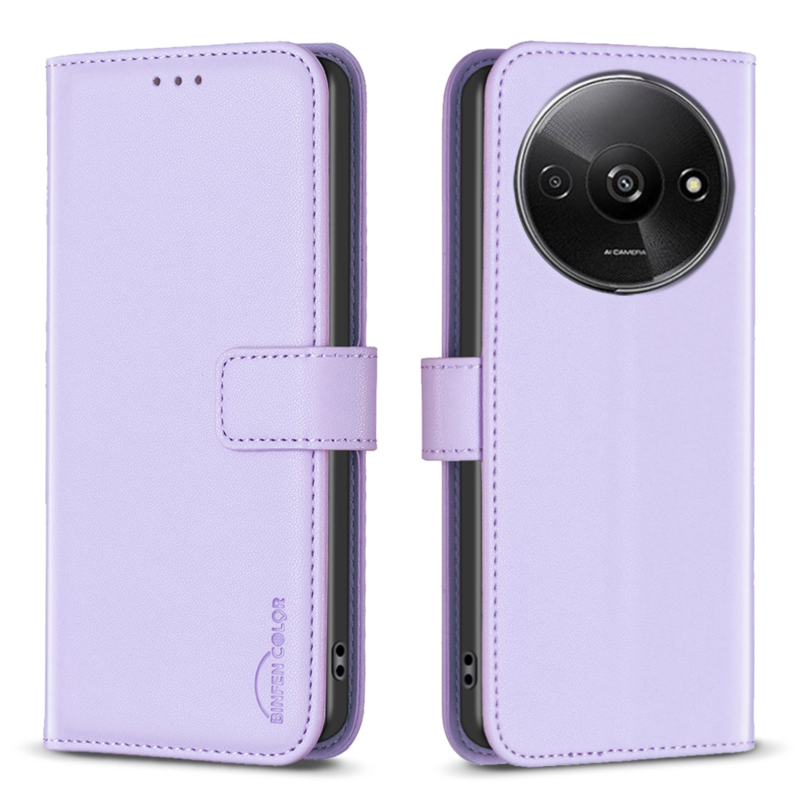 BINFEN COLOR BF17 For Xiaomi Redmi A3 / Poco C61 4G Case Leather Folio Wallet Phone Cover
