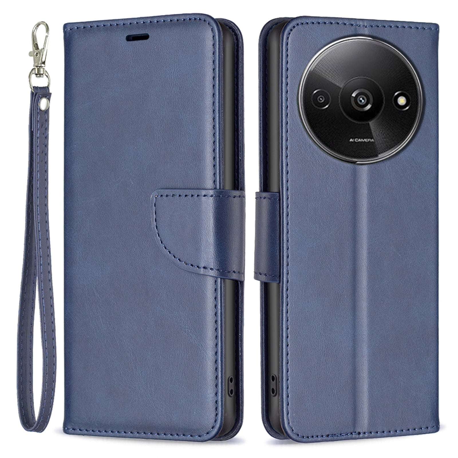 For Xiaomi Redmi A3 / Poco C61 4G Case Leather Cover Adjustable Stand View Folio Flip Phone Cover
