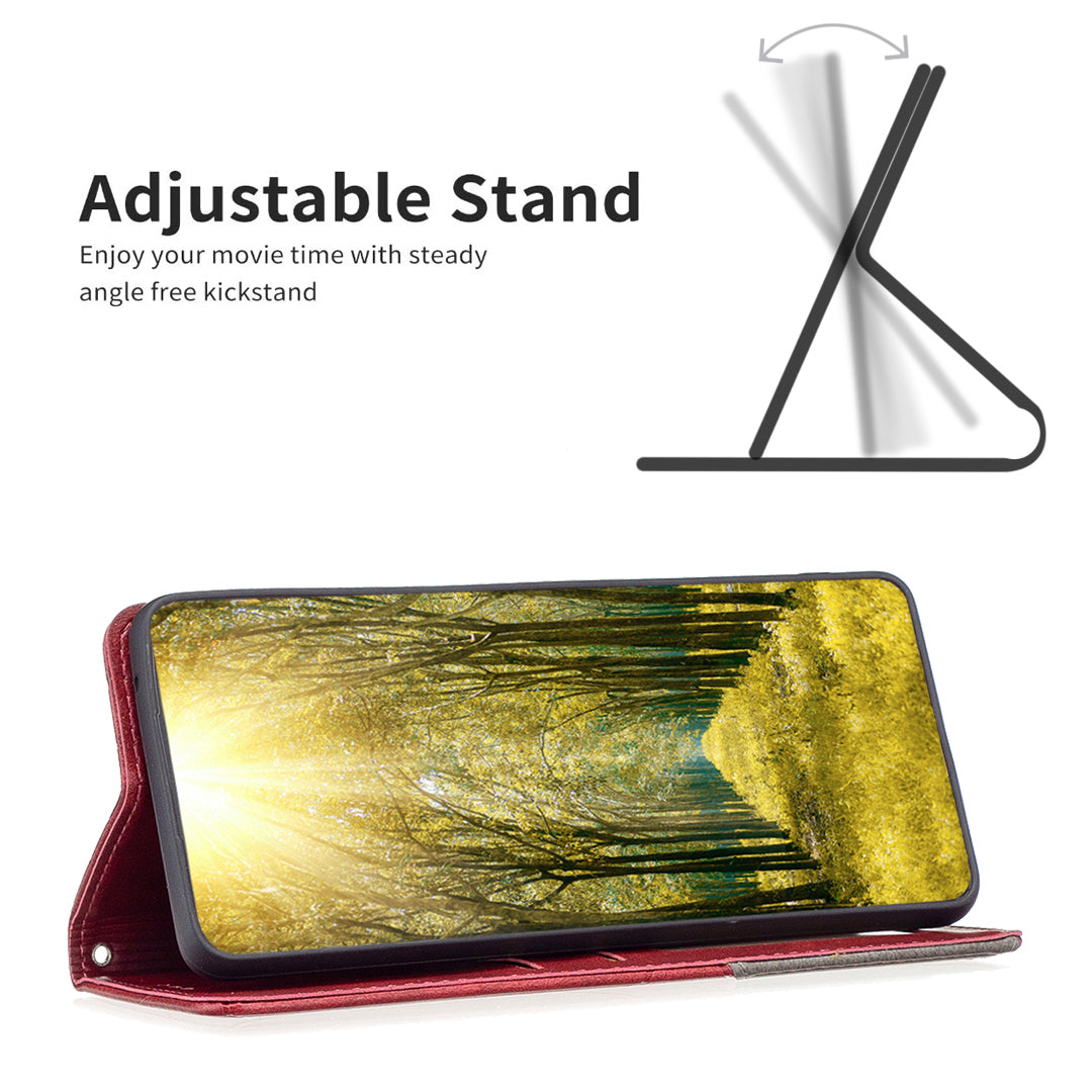For Xiaomi Redmi A3 / Poco C61 4G Case with Card Slots PU Leather Rhombus Phone Cover