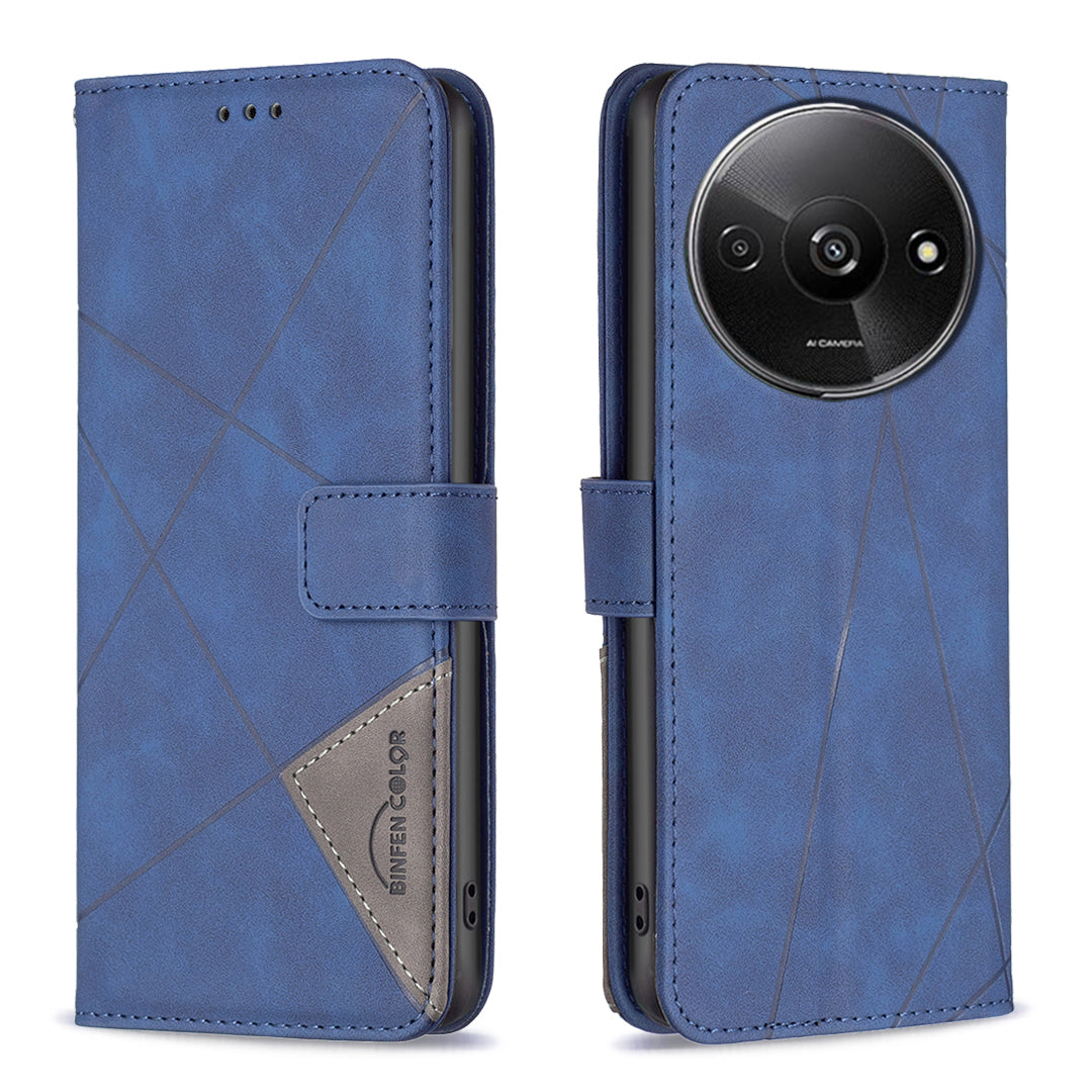 BINFEN COLOR BF05 For Xiaomi Redmi A3 / Poco C61 4G Case PU Leather Phone Cover with Wallet Card Holder