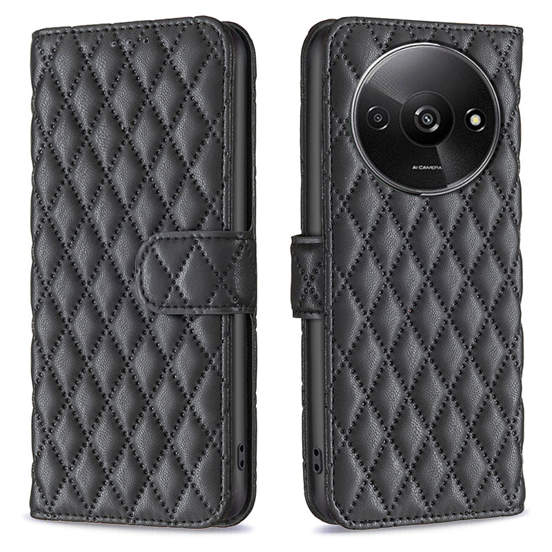 BINFEN COLOR BF Style-14 For Xiaomi Redmi A3 / Poco C61 4G Case TPU Inner Shell Leather Phone Cover