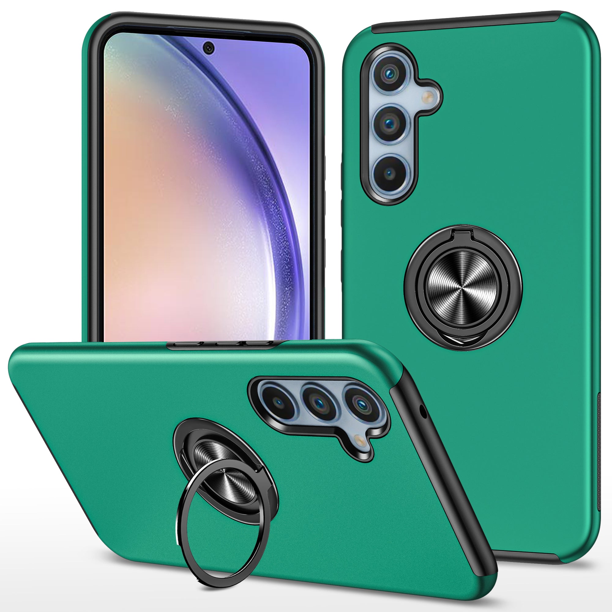 For Samsung Galaxy A55 5G Case Slim-Fit PC+TPU Phone Cover with Kickstand