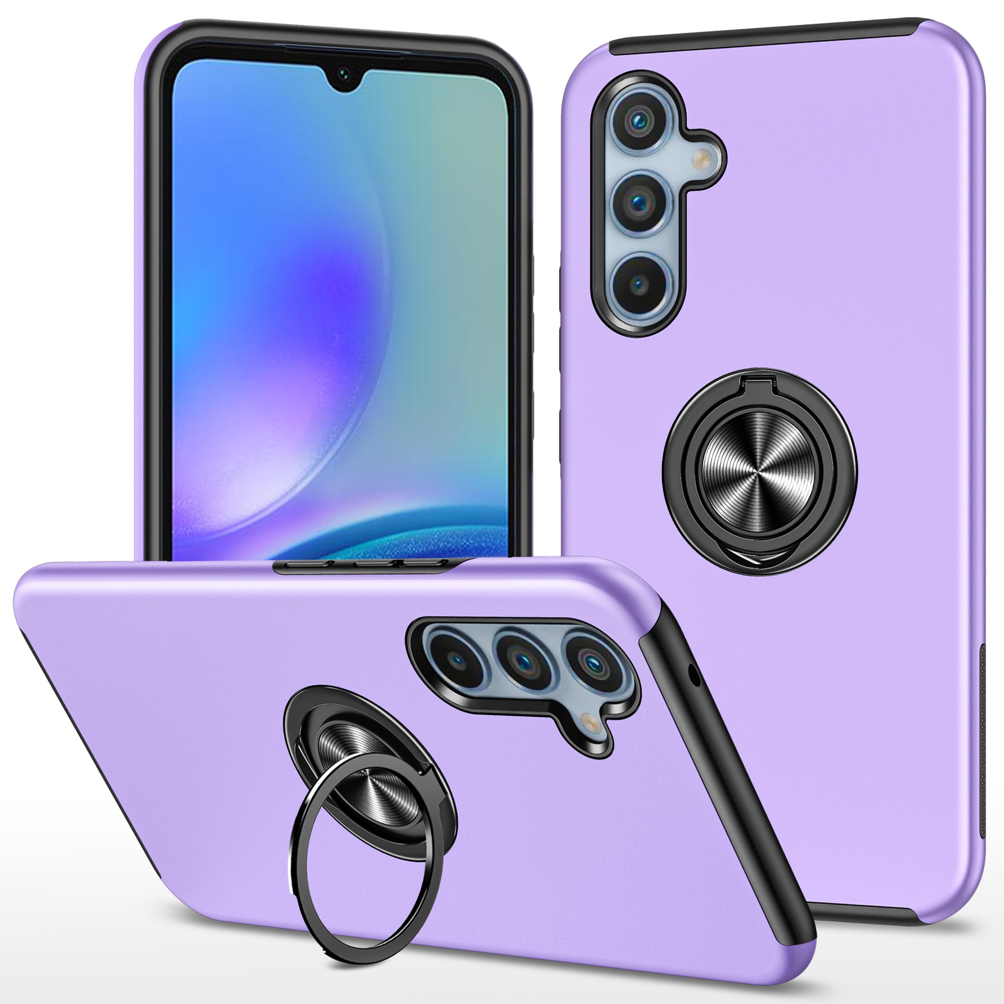 For Samsung Galaxy A05s 4G Kickstand Case Shockproof PC+TPU Phone Cover