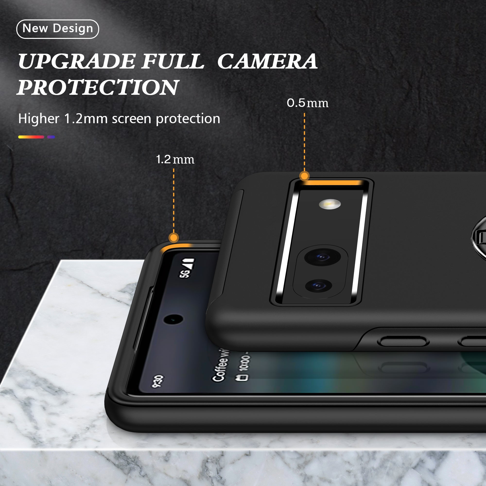 For Google Pixel 8a Shockproof Case PC+TPU Phone Cover with Kickstand