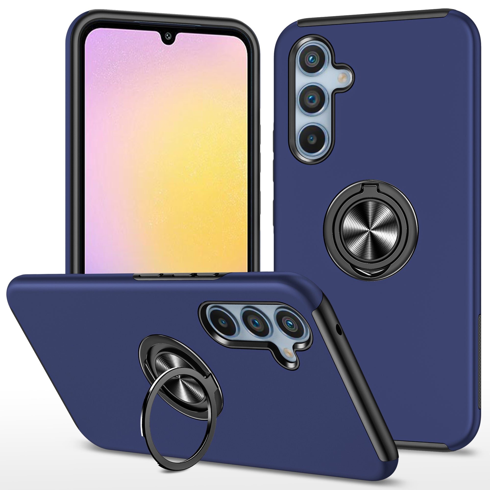 For Samsung Galaxy A25 5G (Global) (161.0 x 76.5 x 8.3mm) Case PC+TPU Kickstand Phone Case