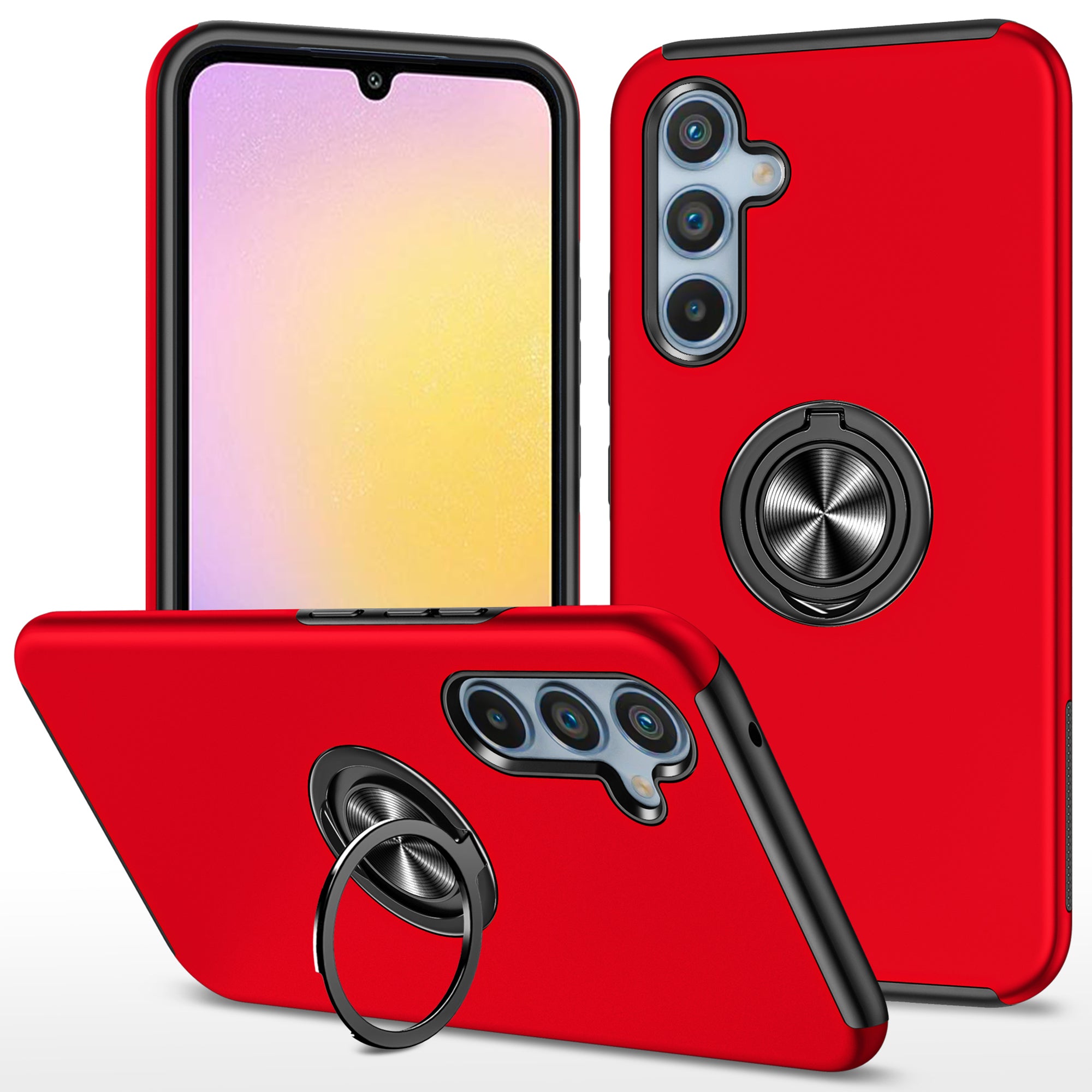 For Samsung Galaxy A25 5G (Global) (161.0 x 76.5 x 8.3mm) Case PC+TPU Kickstand Phone Case