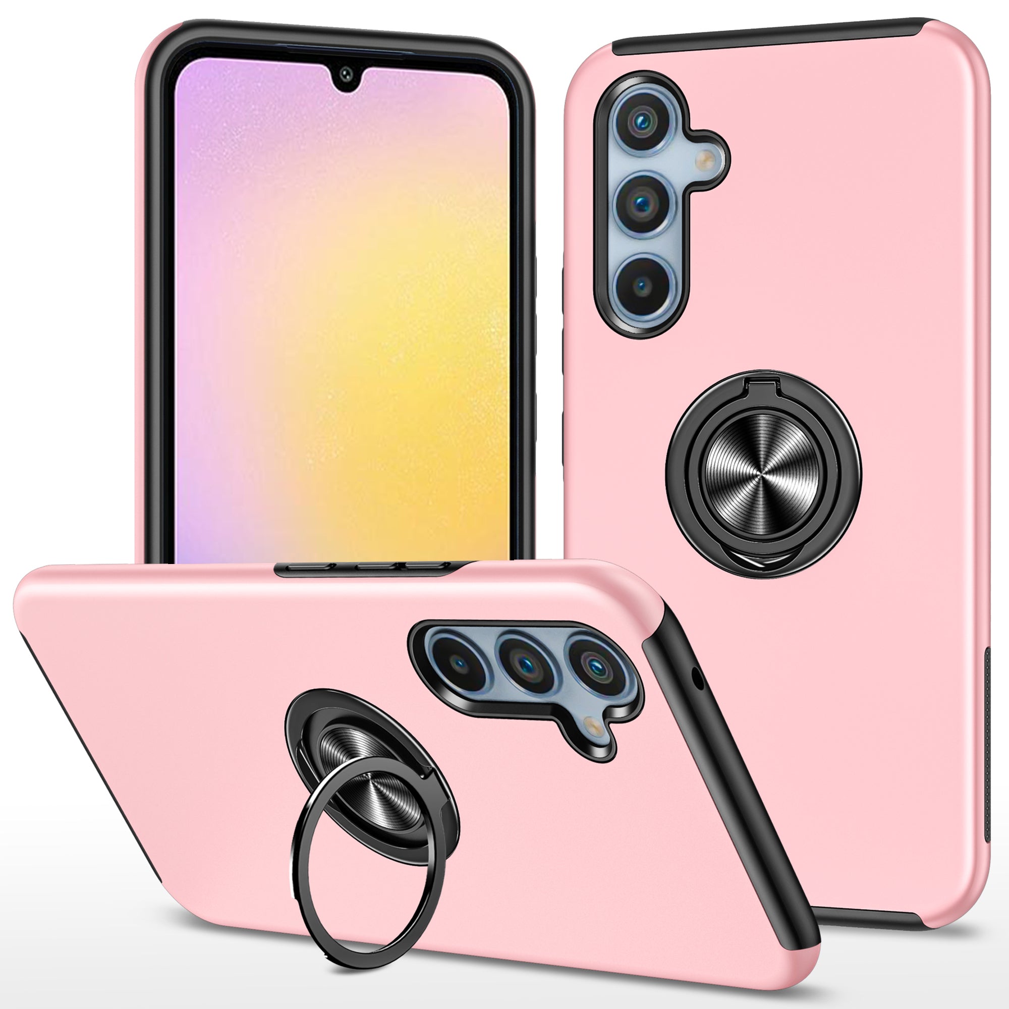 For Samsung Galaxy A25 5G (Global) (161.0 x 76.5 x 8.3mm) Case PC+TPU Kickstand Phone Case