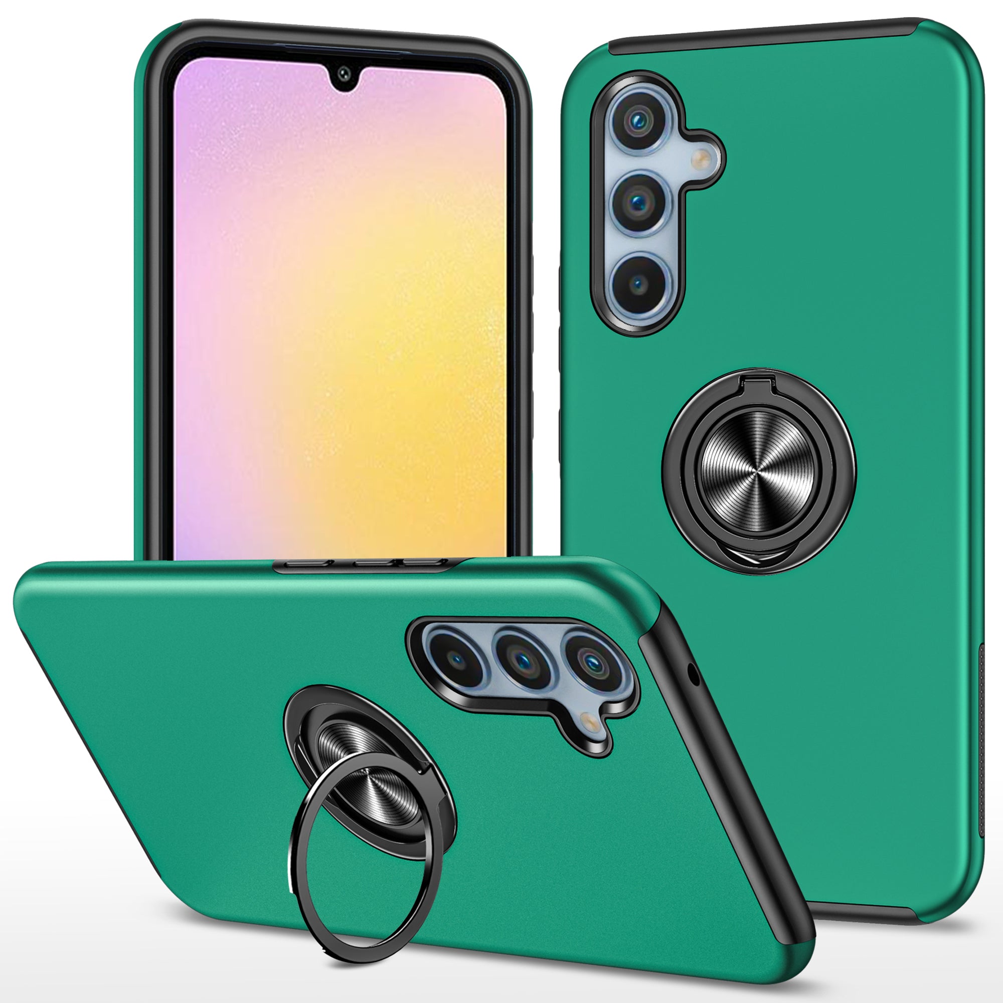 For Samsung Galaxy A25 5G (Global) (161.0 x 76.5 x 8.3mm) Case PC+TPU Kickstand Phone Case