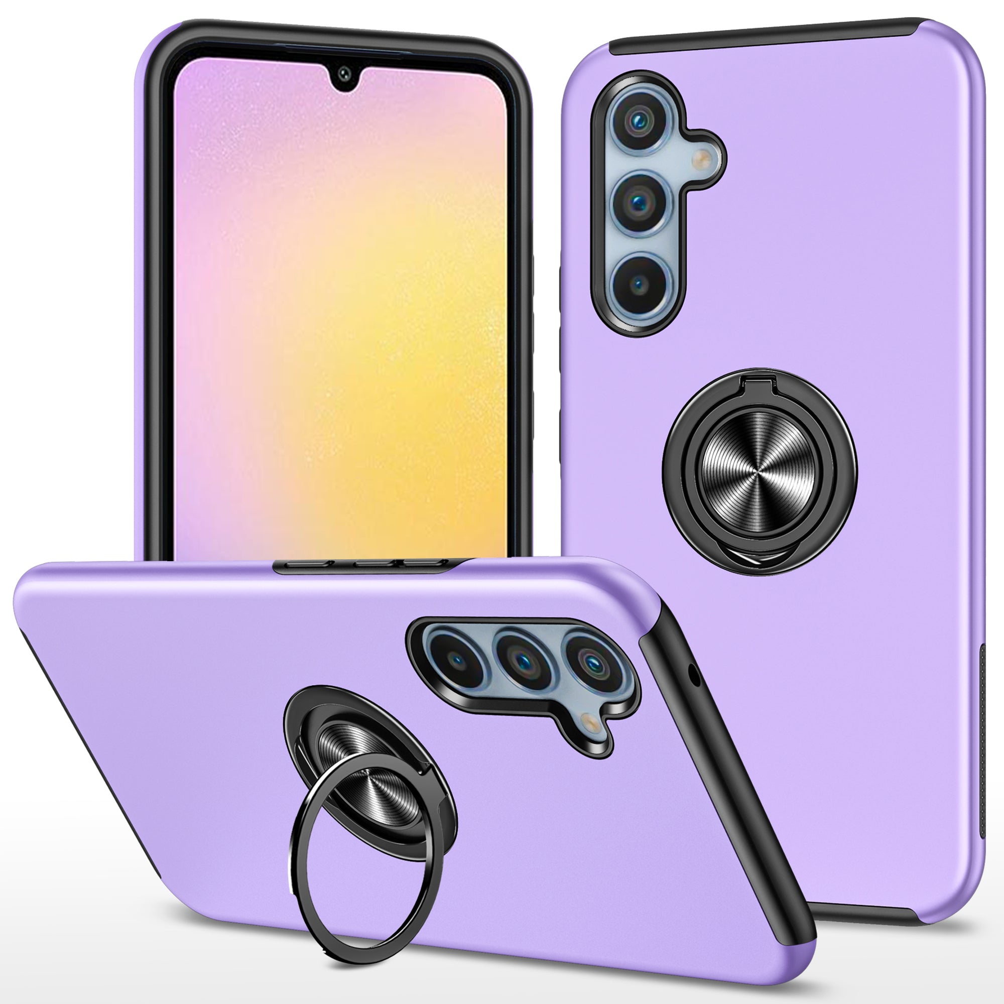 For Samsung Galaxy A25 5G (Global) (161.0 x 76.5 x 8.3mm) Case PC+TPU Kickstand Phone Case