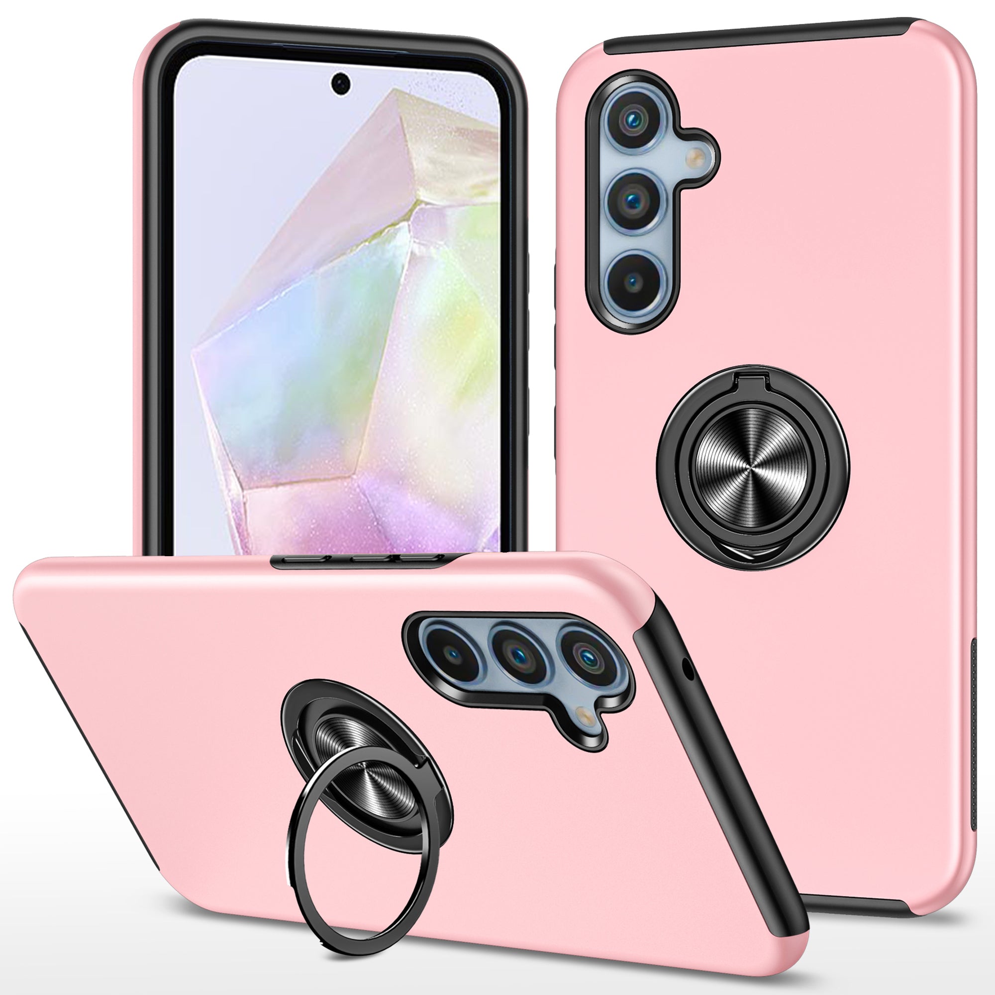 For Samsung Galaxy A35 5G Protective Case Kickstand PC+TPU Phone Cover