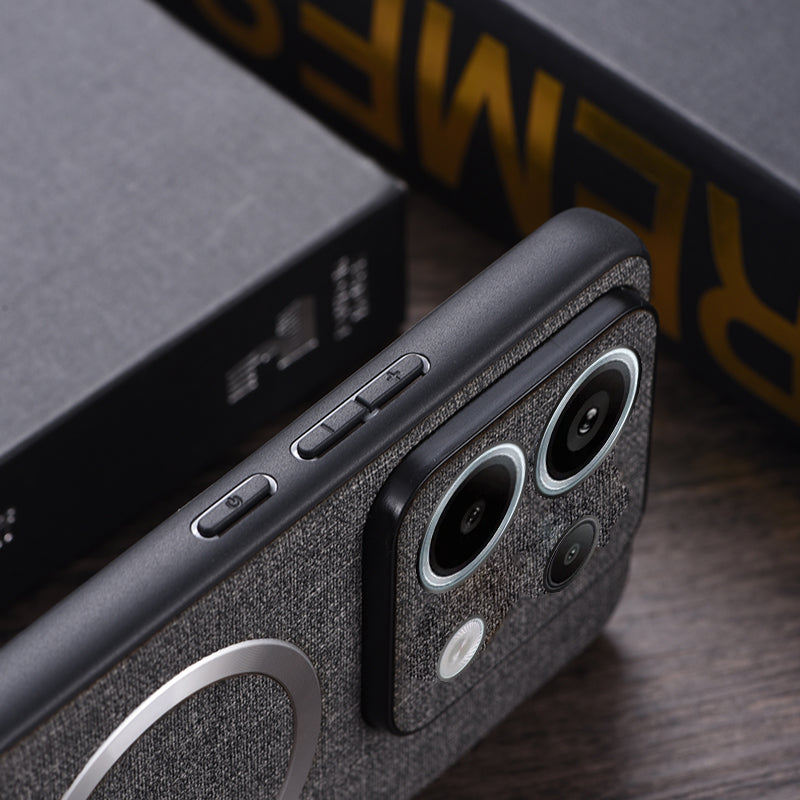 For Xiaomi Redmi Note 13 Pro 5G / Poco X6 5G Cell Phone Case Cloth Texture Cover Compatible with MagSafe