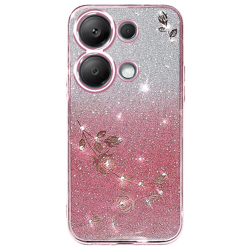 KADEM For Xiaomi Redmi Note 13 4G Mobile Phone Case Flower Design TPU Cover