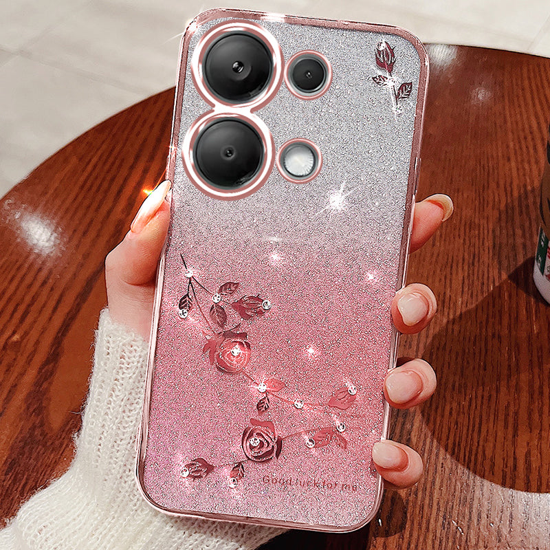 KADEM For Xiaomi Redmi Note 13 Pro 4G / Poco M6 Pro 4G Case Rhinestone Decor Mobile Phone TPU Cover