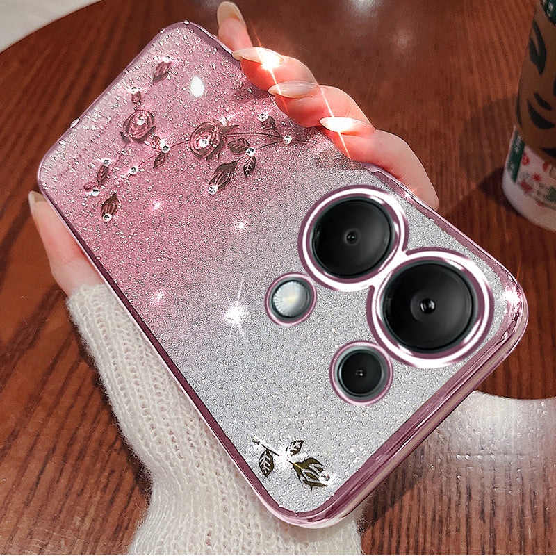 KADEM For Xiaomi Redmi Note 13 Pro 4G / Poco M6 Pro 4G Case Rhinestone Decor Mobile Phone TPU Cover