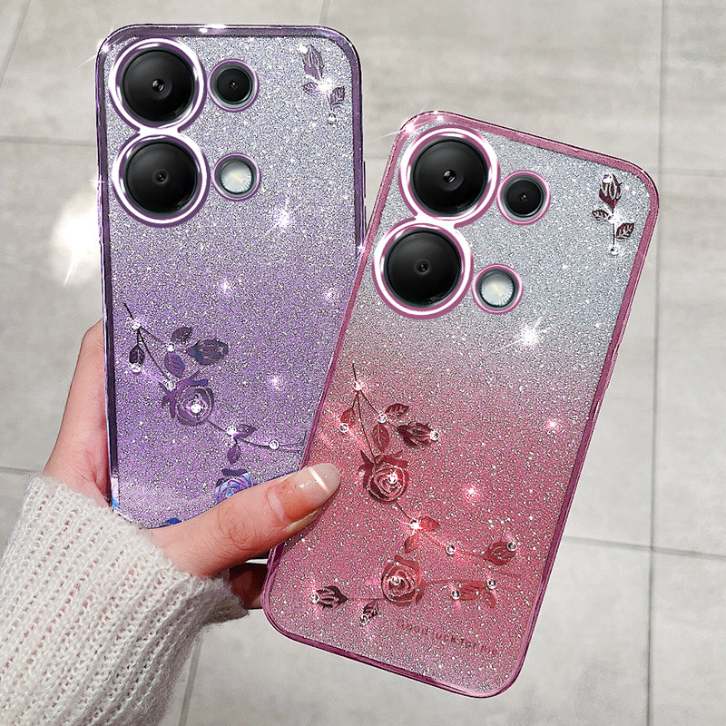 KADEM For Xiaomi Redmi Note 13 Pro 4G / Poco M6 Pro 4G Case Rhinestone Decor Mobile Phone TPU Cover