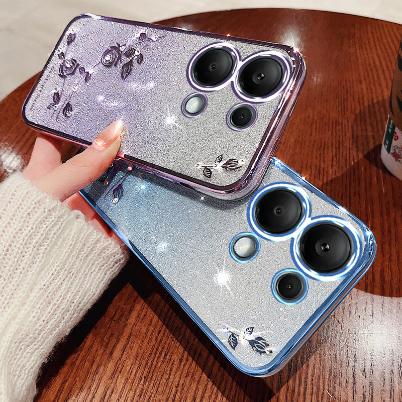 KADEM For Xiaomi Redmi Note 13 Pro 4G / Poco M6 Pro 4G Case Rhinestone Decor Mobile Phone TPU Cover