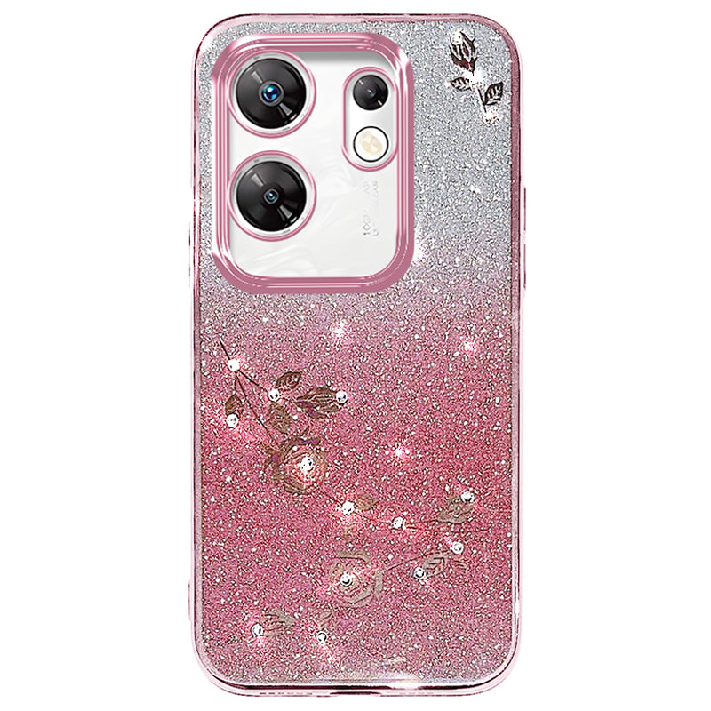 KADEM For Transsion Infinix Zero 30 4G Case Rhinestone Decor Glitter Cell Phone TPU Cover