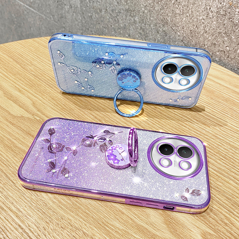 KADEM For vivo S18e 5G TPU Case Rhinestone Flower Kickstand Phone Cover
