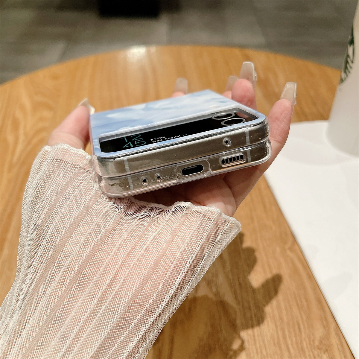 Rococo Series for Samsung Galaxy Z Flip3 5G Case Hard PC Protective Phone Cover