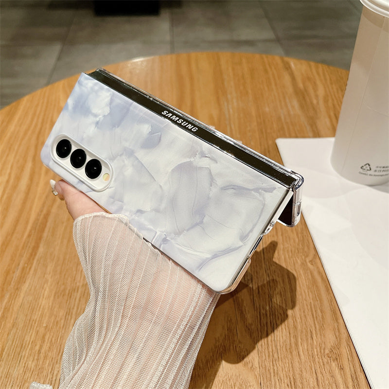 For Samsung Galaxy Z Fold3 5G Cell Phone Case Bump Proof Hard PC Rococo Style Cover