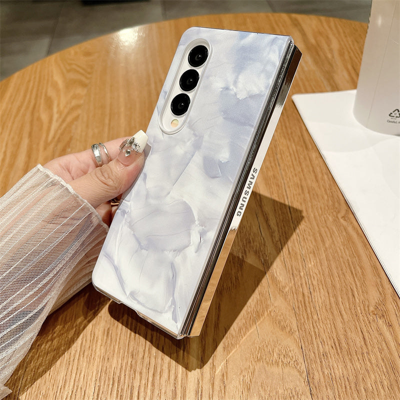 For Samsung Galaxy Z Fold3 5G Cell Phone Case Bump Proof Hard PC Rococo Style Cover