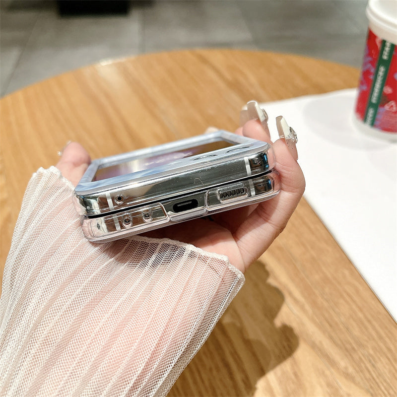 For Samsung Galaxy Z Flip5 5G Cell Phone Case Rococo Art Style Drop-resistant PC Shell