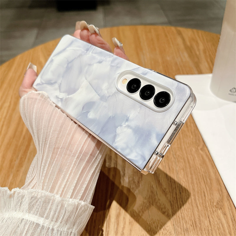 For Samsung Galaxy Z Fold4 5G Case Rococo Art Style PC Drop-proof Phone Back Shell