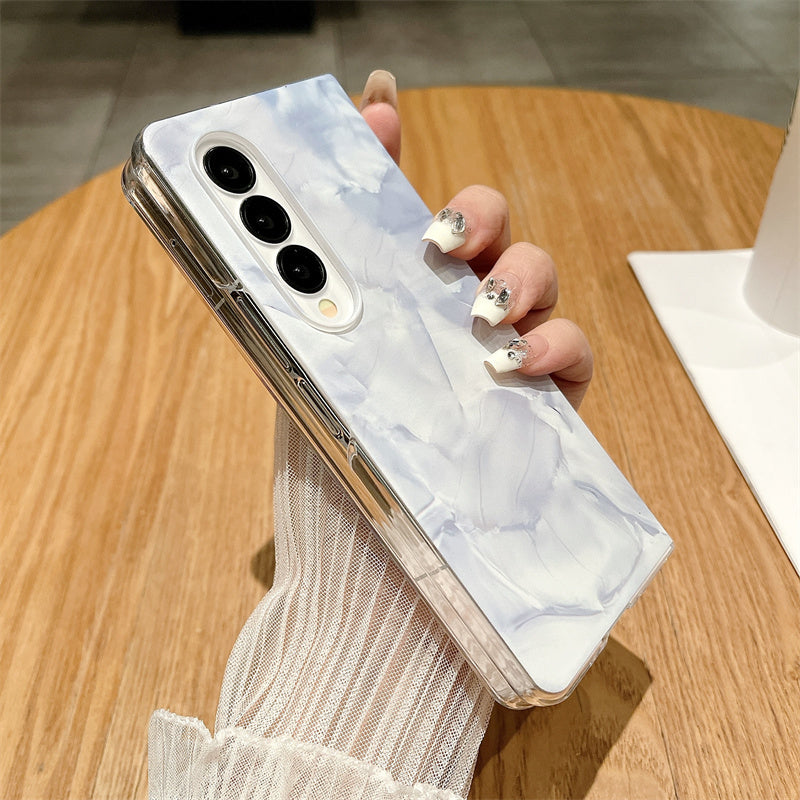 For Samsung Galaxy Z Fold4 5G Case Rococo Art Style PC Drop-proof Phone Back Shell