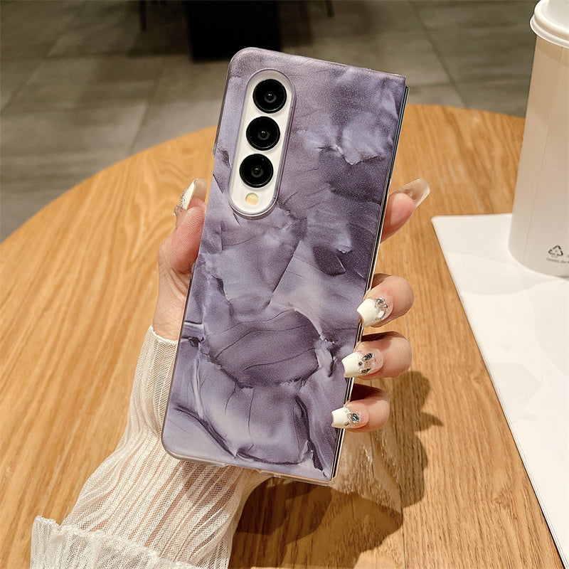 For Samsung Galaxy Z Fold4 5G Case Rococo Art Style PC Drop-proof Phone Back Shell