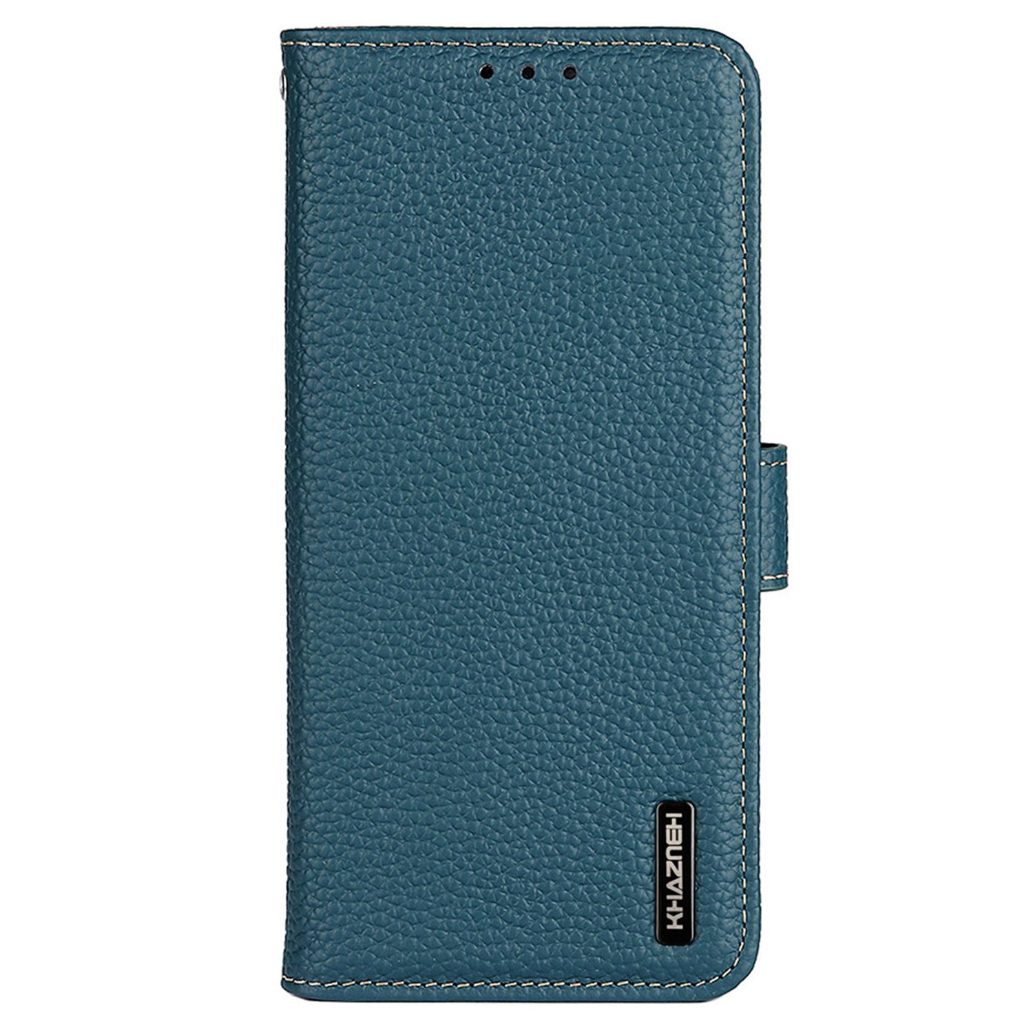 KHAZNEH For Motorola Moto G34 5G Phone Wallet Case Litchi Texture Genuine Cow Leather Flip Cover