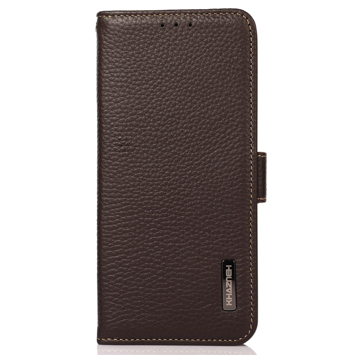 KHAZNEH For Motorola Moto G34 5G Case Litchi Texture RFID Blocking Anti-Drop Phone Cover