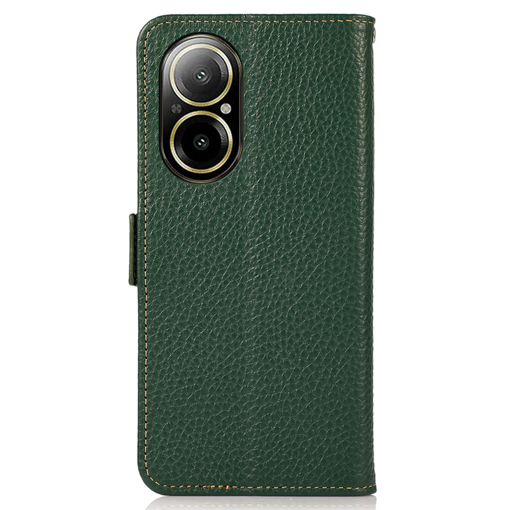 KHAZNEH For Realme C67 4G Case Litchi Texture RFID Blocking Shockproof Phone Cover