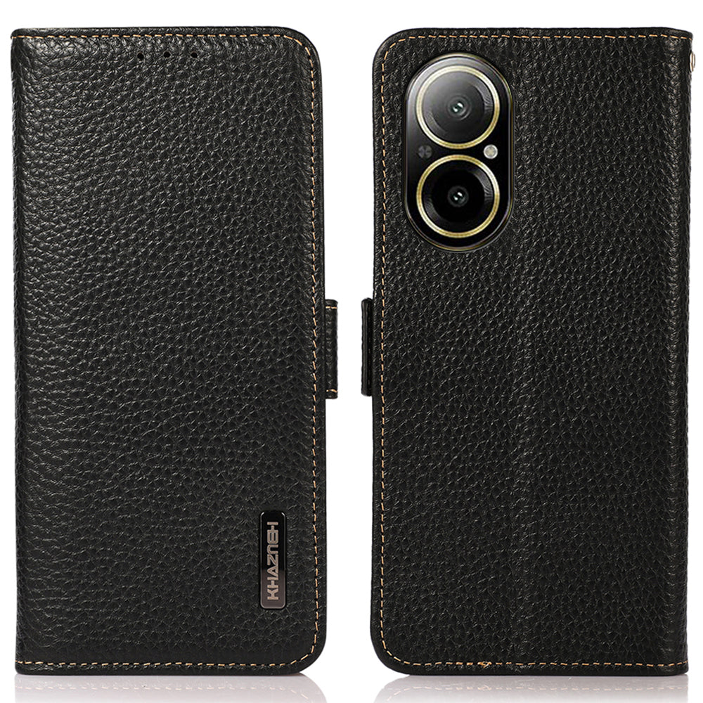 KHAZNEH For Realme C67 4G Case Litchi Texture RFID Blocking Shockproof Phone Cover