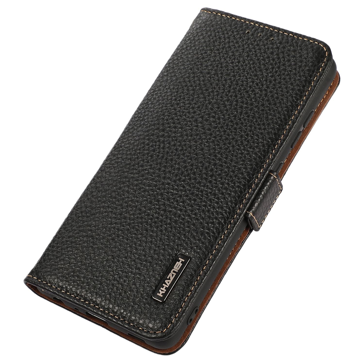 KHAZNEH For OnePlus Ace 3 5G / 12R 5G Magnetic Phone Case Litchi Texture RFID Blocking Anti-drop Cover