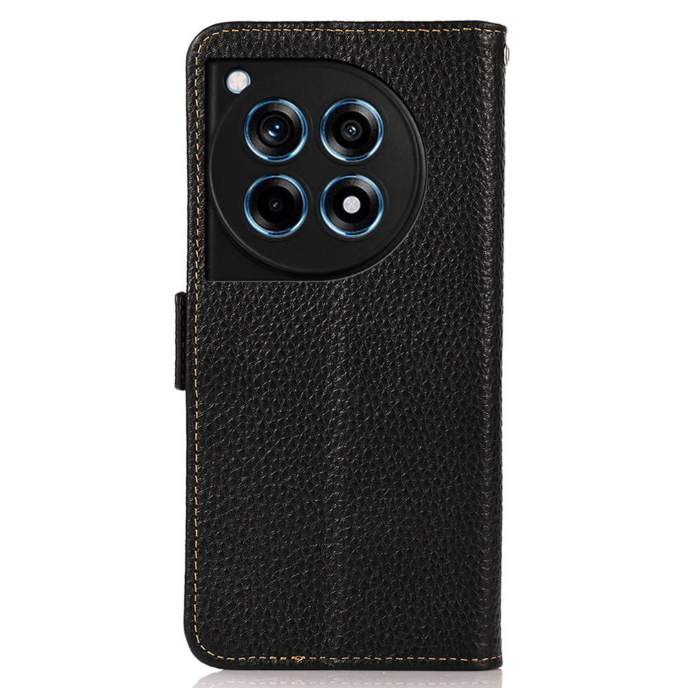 KHAZNEH For OnePlus Ace 3 5G / 12R 5G Magnetic Phone Case Litchi Texture RFID Blocking Anti-drop Cover
