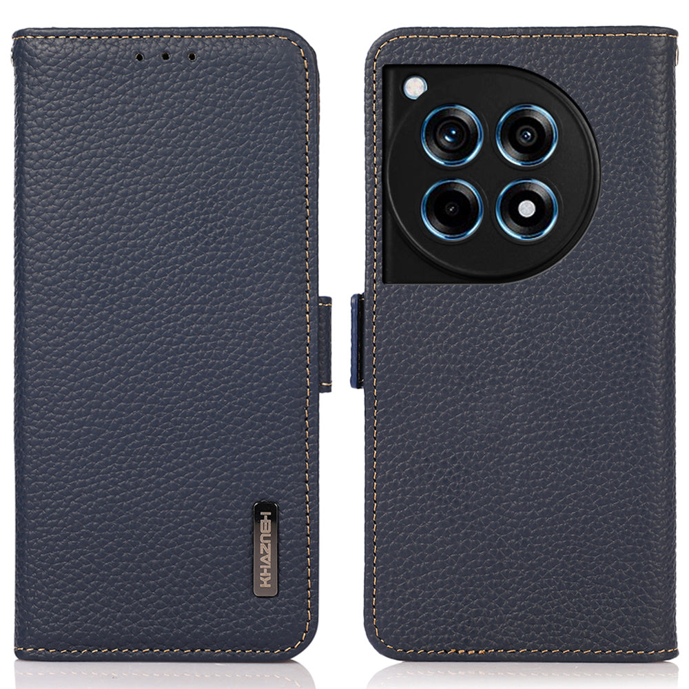 KHAZNEH For OnePlus Ace 3 5G / 12R 5G Magnetic Phone Case Litchi Texture RFID Blocking Anti-drop Cover